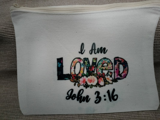 Adult Scripture Canvas Bag - I am loved