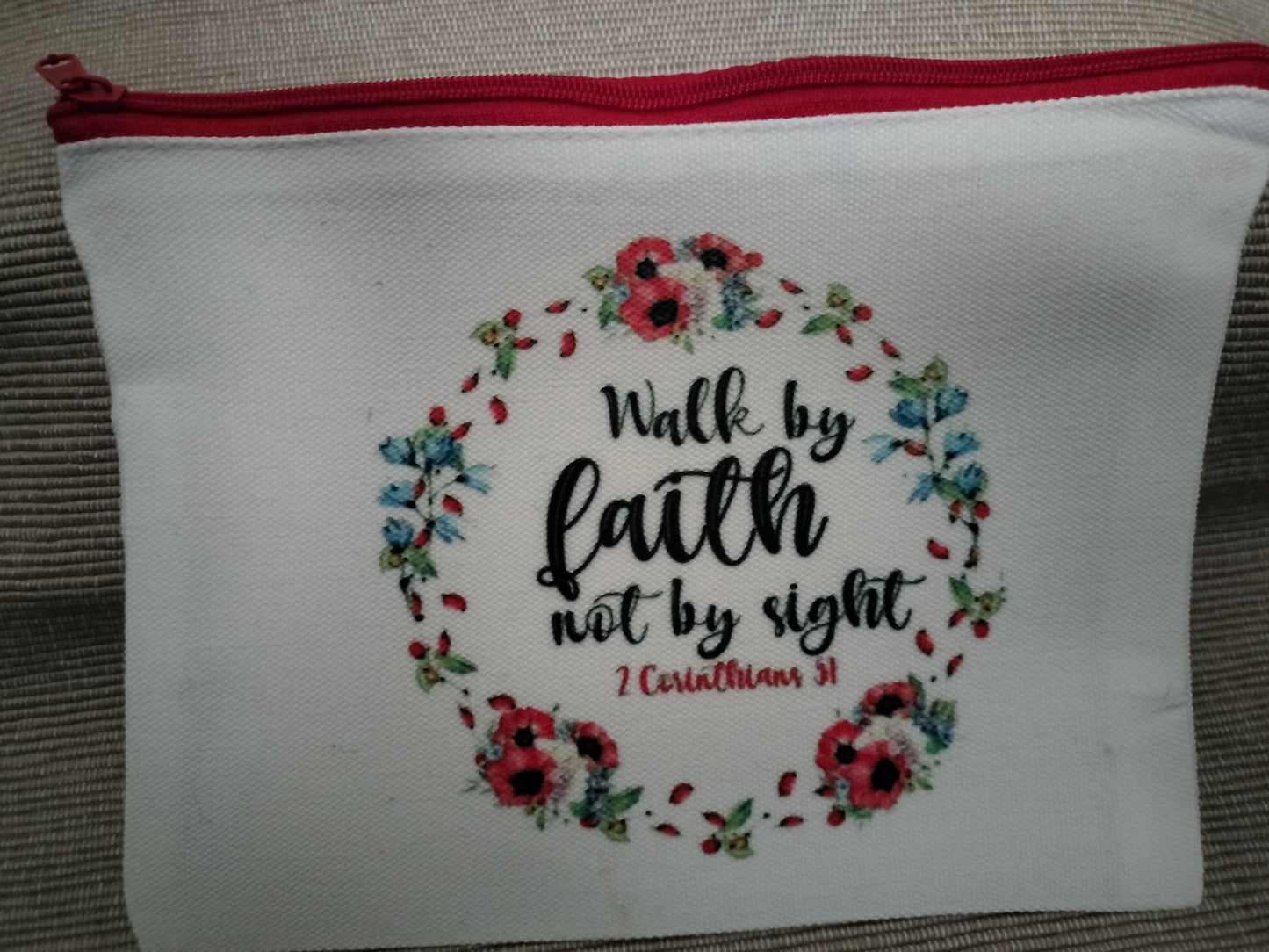 Adult Scripture Canvas Bag - Walk by faith