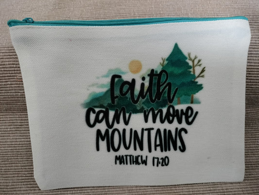 Adult Scripture Canvas Bag - Faith can move mountains