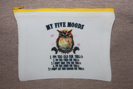 Funny Canvas Bag - 5 Moods Owl