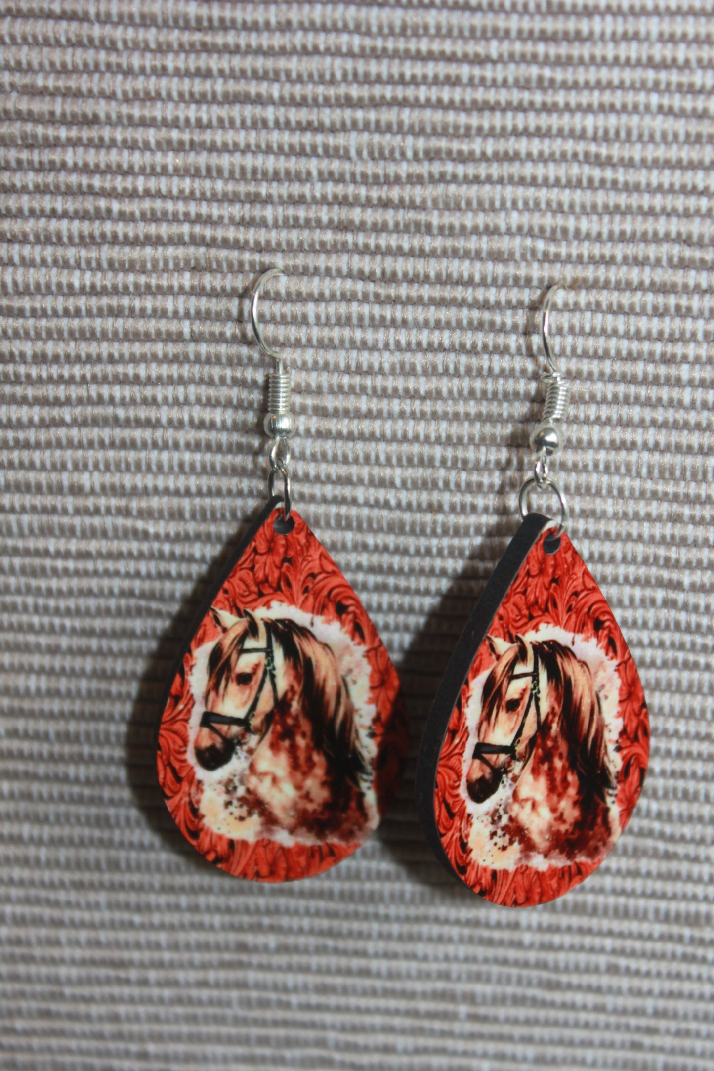 Tear drop Earrings - Horse