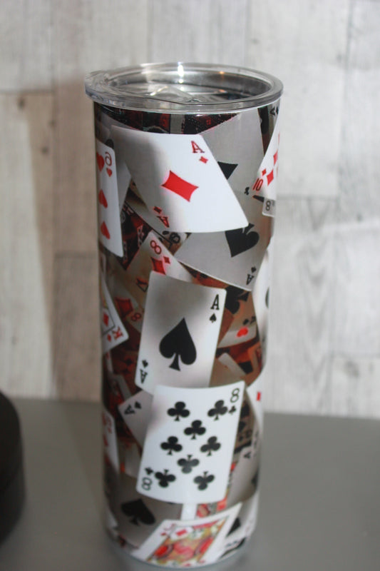 20 OZ  TUMBLER - Playing Cards