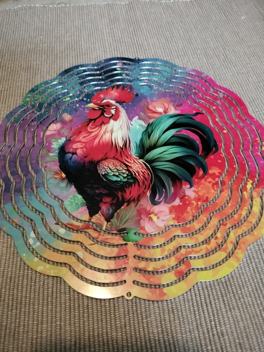 8" METAL WINDSPINNER - ROOSTER