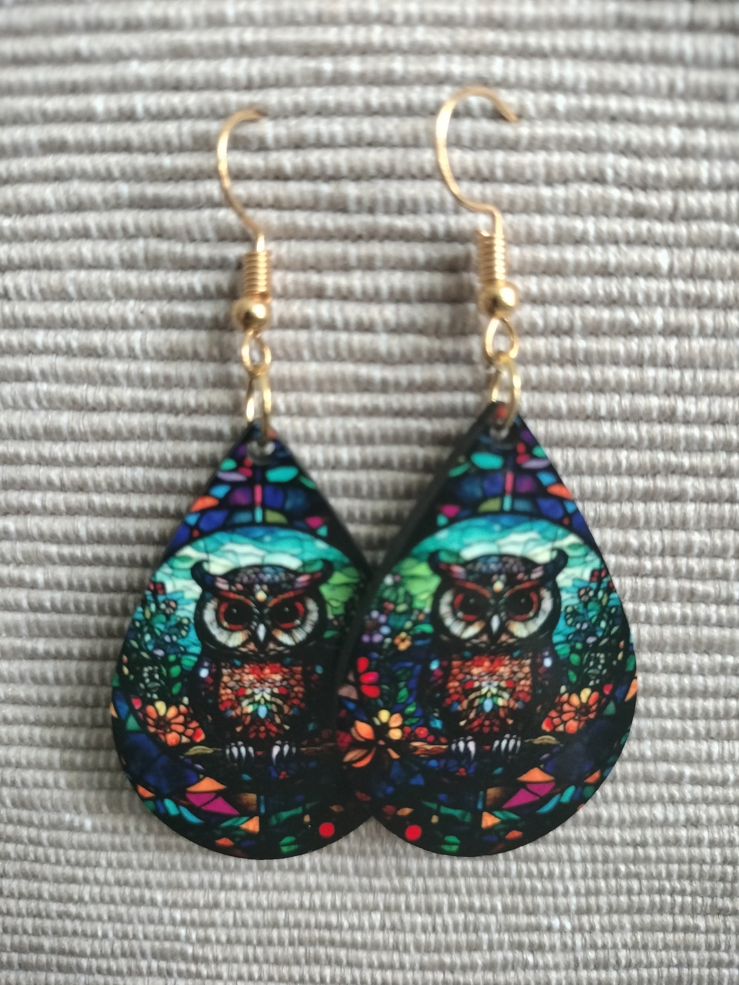 Tear drop Earrings - Blue Owl