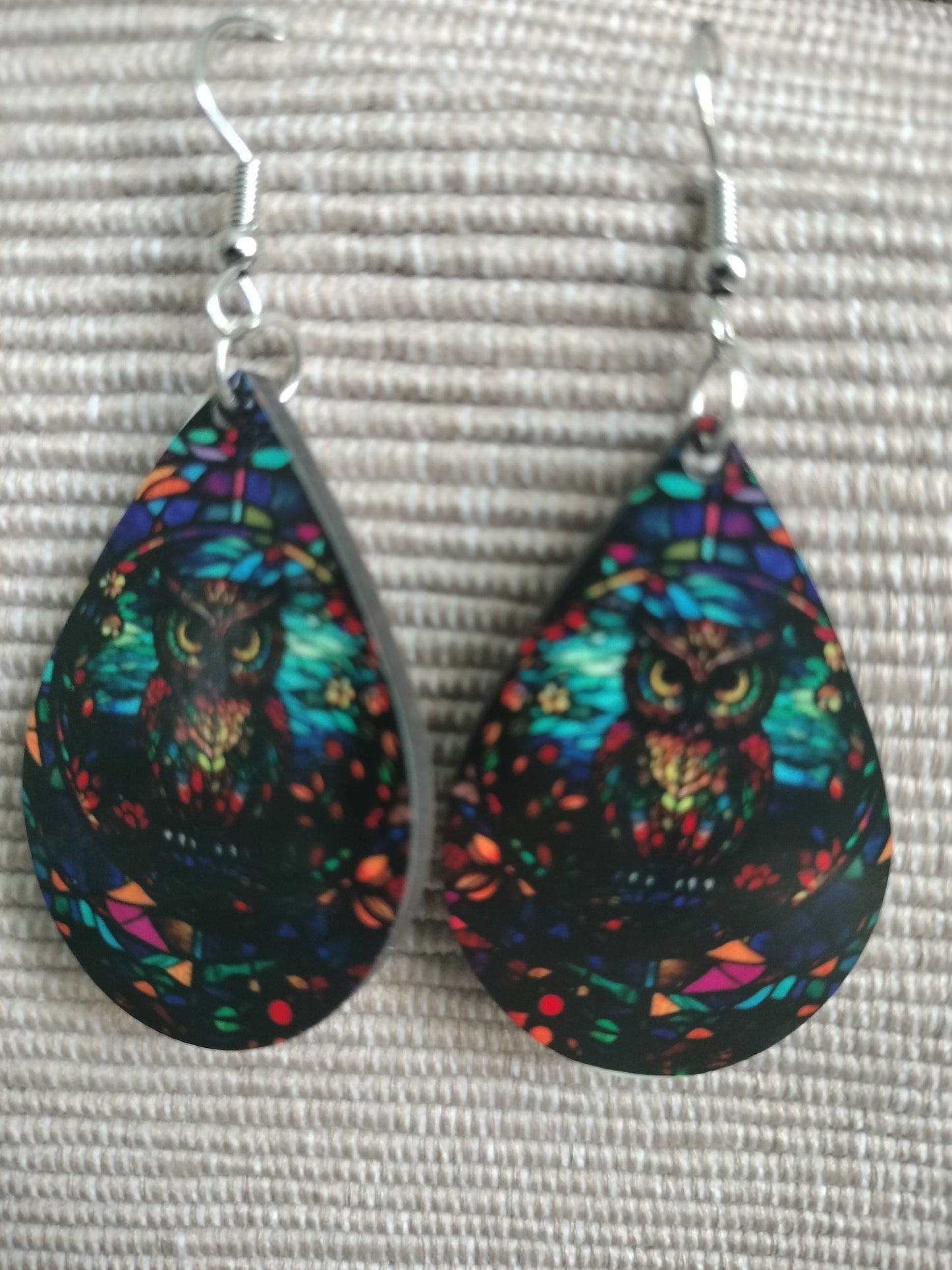 Tear drop Earrings - Dark Owl