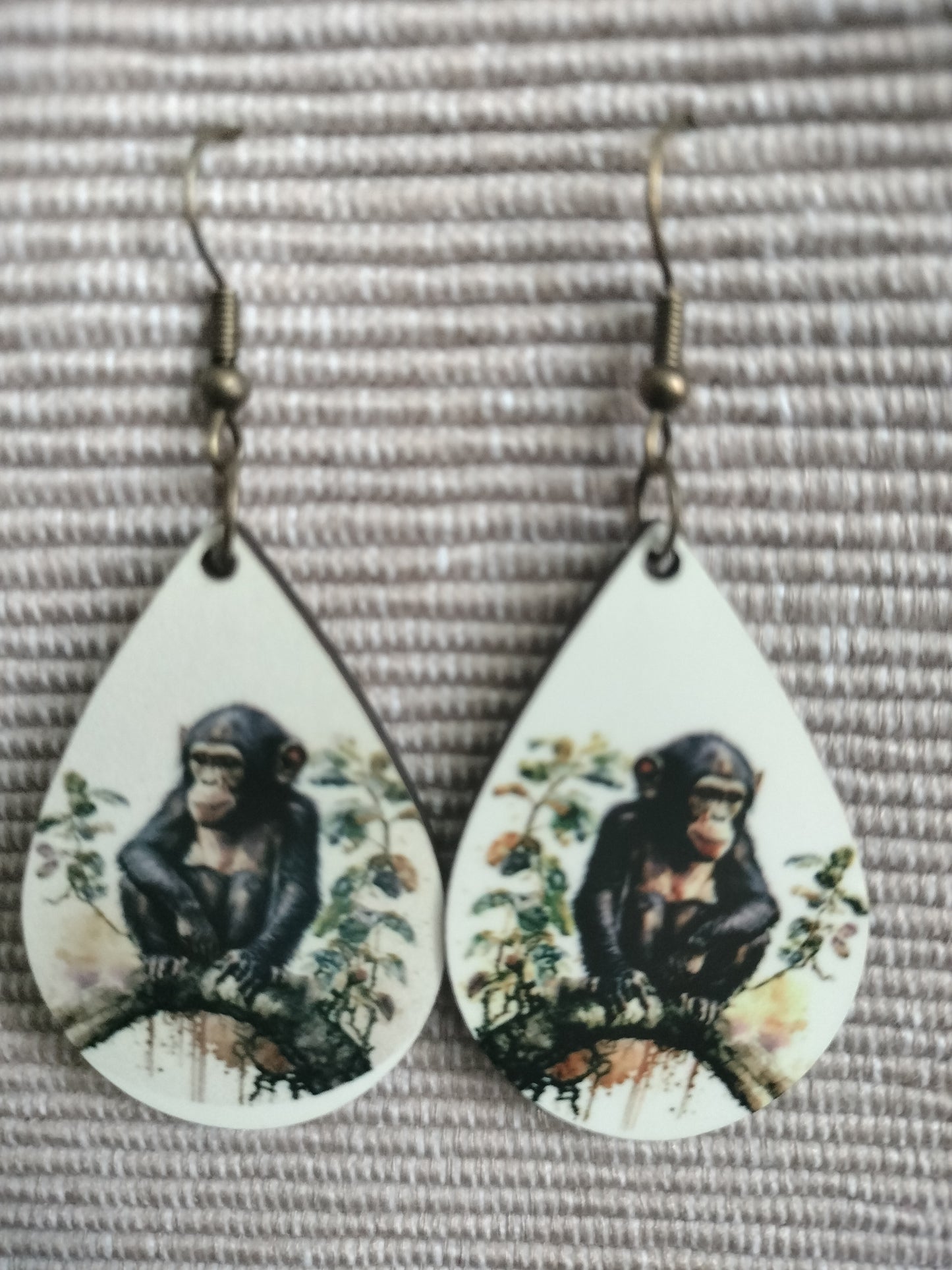 Tear drop Earrings - Monkey